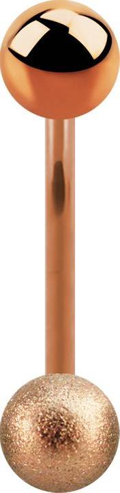 Image du produit Star Piercing Micro banane rose doré avec boule mouchetée (sans laiton, Acier chirurgical 316L)