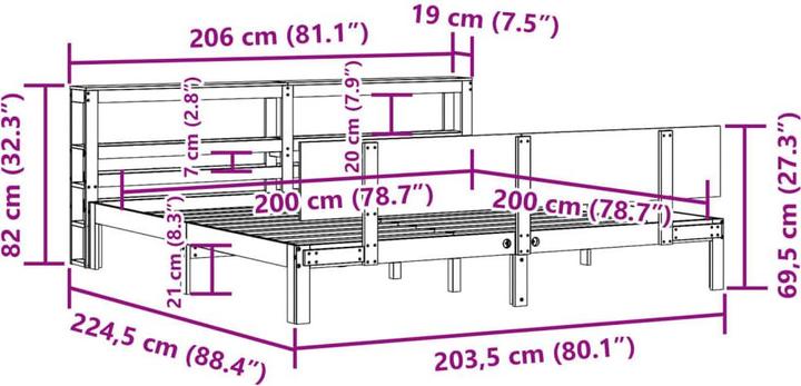 Image du produit vidaXL Bettrahmen (200 x 200 cm)