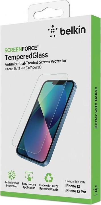 Produktbild Belkin Screenforce TemperedGlass (1 Stk., Apple iPhone 13, Apple iPhone 13 Pro)