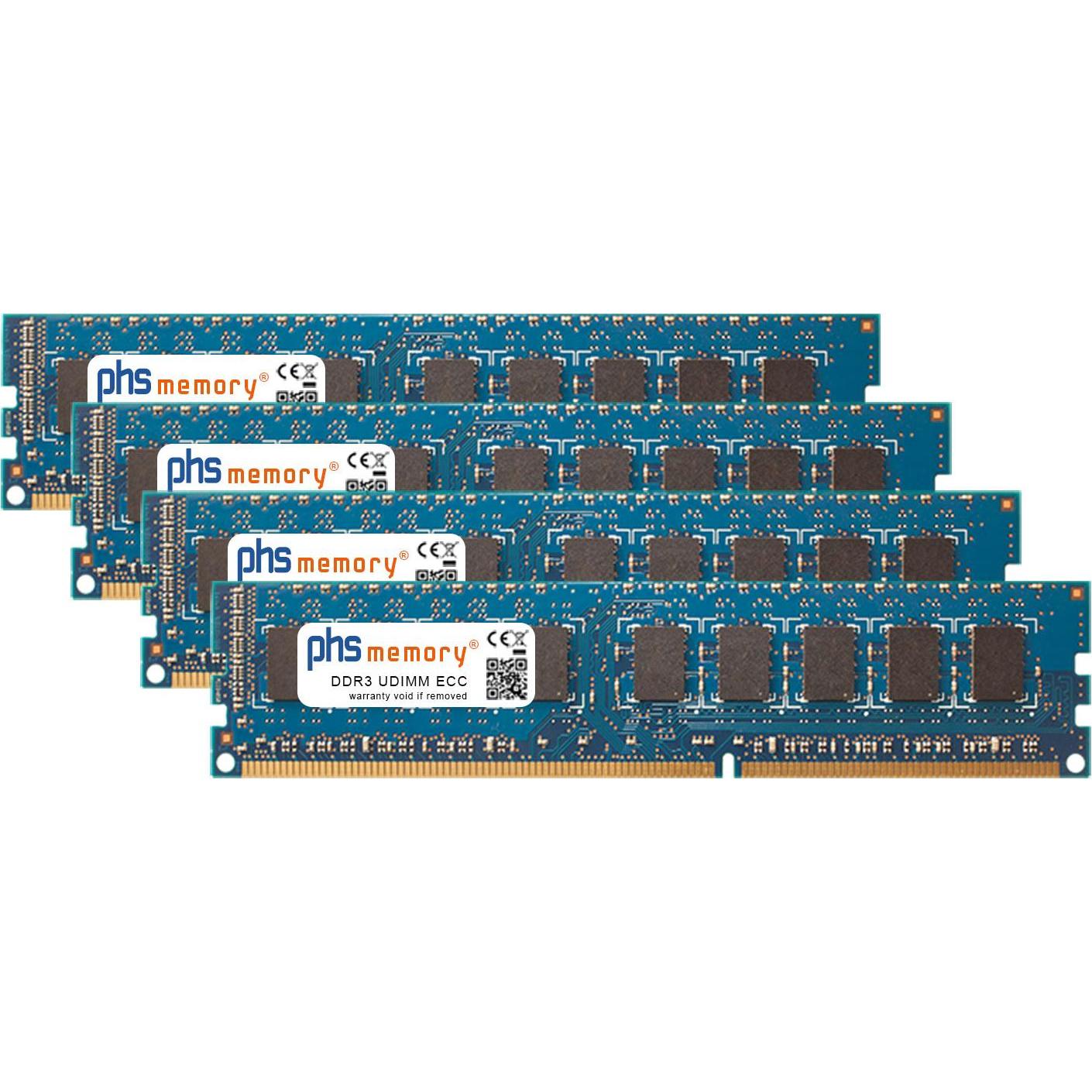 PHS-memory 32GB (4x8GB) Kit RAM Speicher für Supermicro H8QGL-iF+ DDR3 UDIMM ECC 1600MHz PC3-12800E (Supermicro H8QGL-iF...