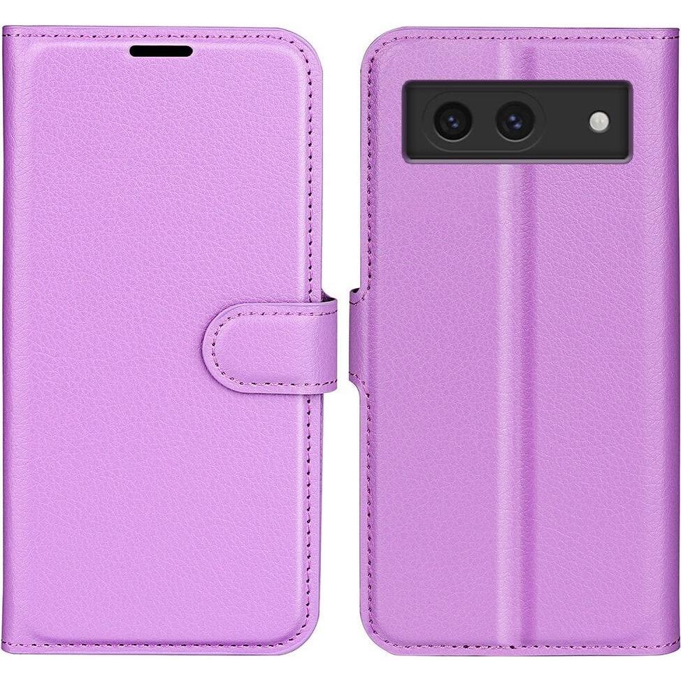 Cover-Discount Google Pixel 8a - Leder Etui Hülle (Google Pixel 8a), Smartphone Hülle, Violett