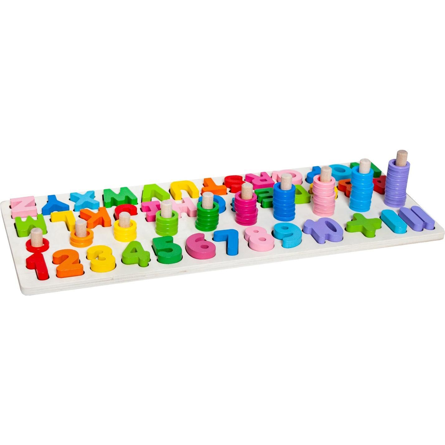 Upominkarnia Gift shop Wooden alphabet and numbers puzzle (1 Teile)