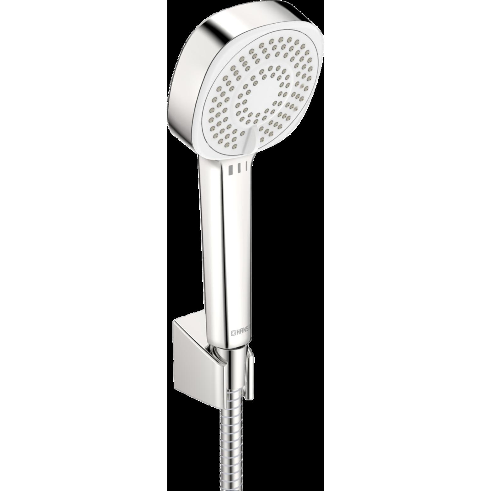 Hansa, Duschbrause, Handbrausegarnitur Basicjet Style-Set für Wannen-Batterie 3-strahlig (3 Strahlarten, 18 l/min)