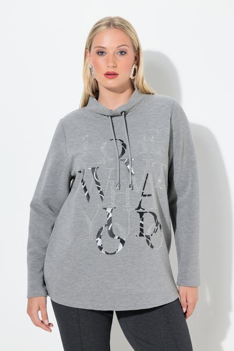 Produktbild Ulla Popken Sweatshirt, Ziersteine, U-Boot-Ausschnitt, Langarm (58)