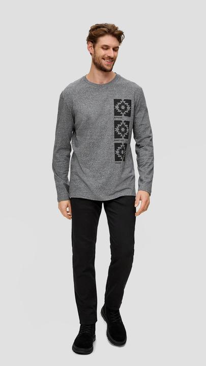 Produktbild s.Oliver T-Shirt Langarmshirt mit Frontprint (L)