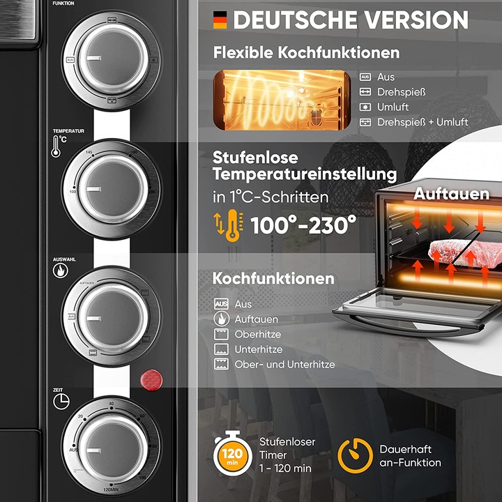 Actual product image Stillstern Mini oven with convection 60L