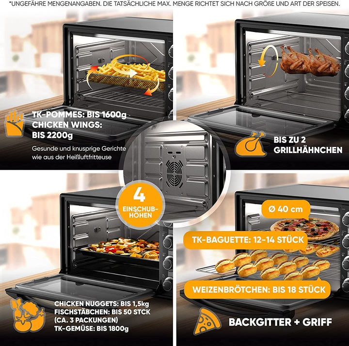 Actual product image Stillstern Mini oven with convection 60L