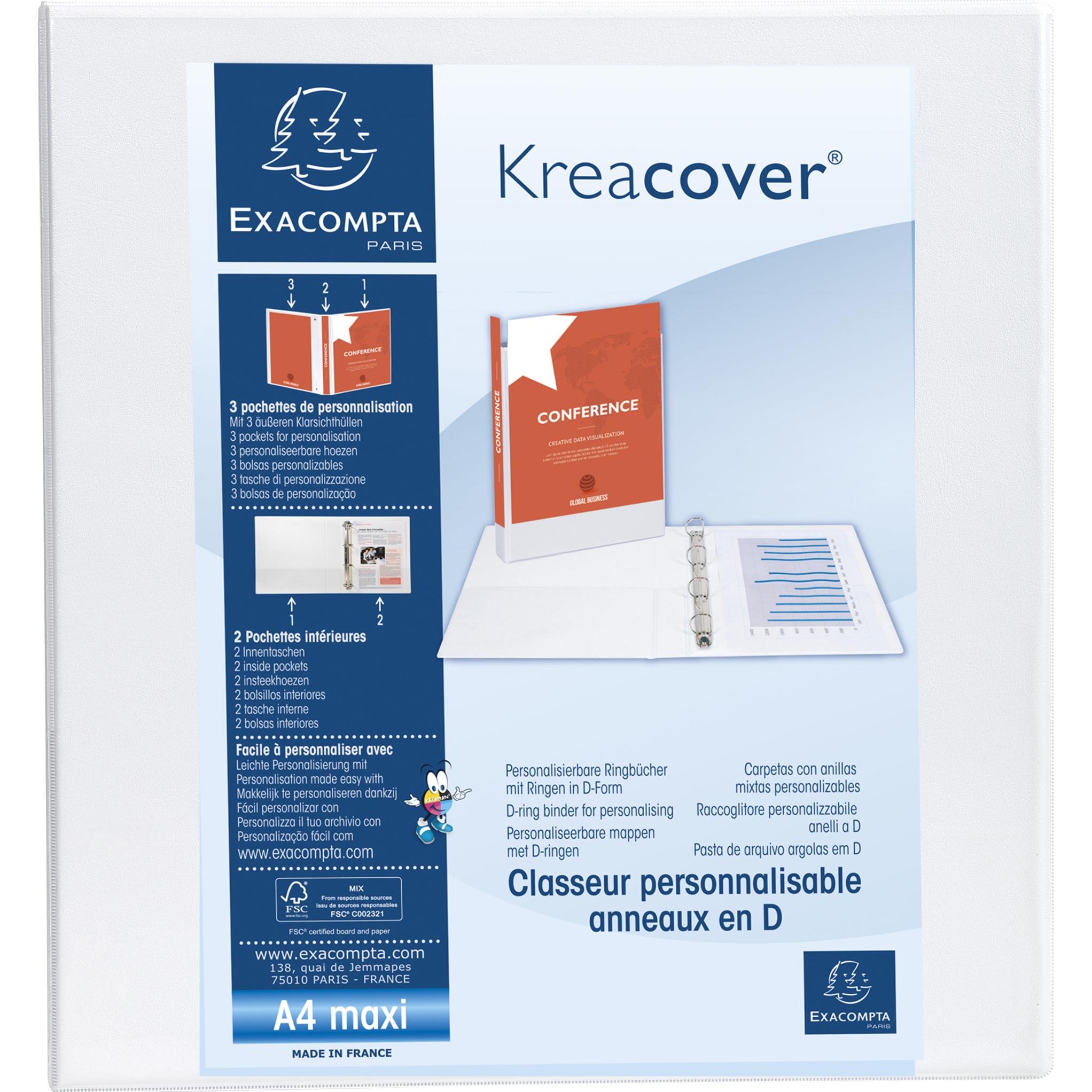 Thumbnail - Exacompta, Ordner, KREACOVER - Ringbücher A4 Maxi (A4, 78 mm, 1 x)
