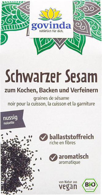 Nährwerte und Zutaten Schwarzer Sesam Bio (200 g)