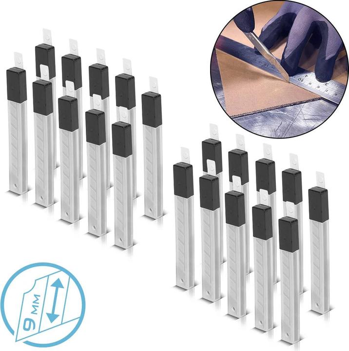 Image du produit Stahlwerk Lames 9 mm pour cutters par lot de 200 Lames sécables (Lame de rechange)