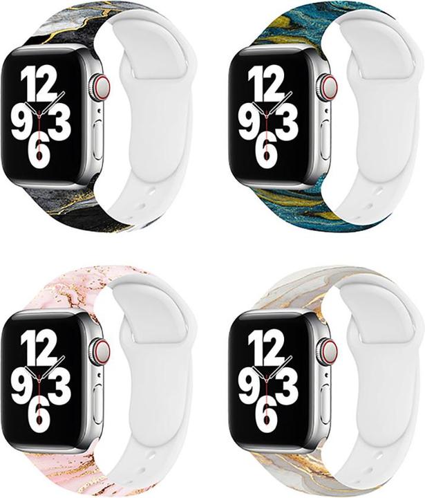 Actual product image EKO 4 wristbands for Apple Watch 38/40/41mm (20 mm, Fluoroelastomer and TPU)