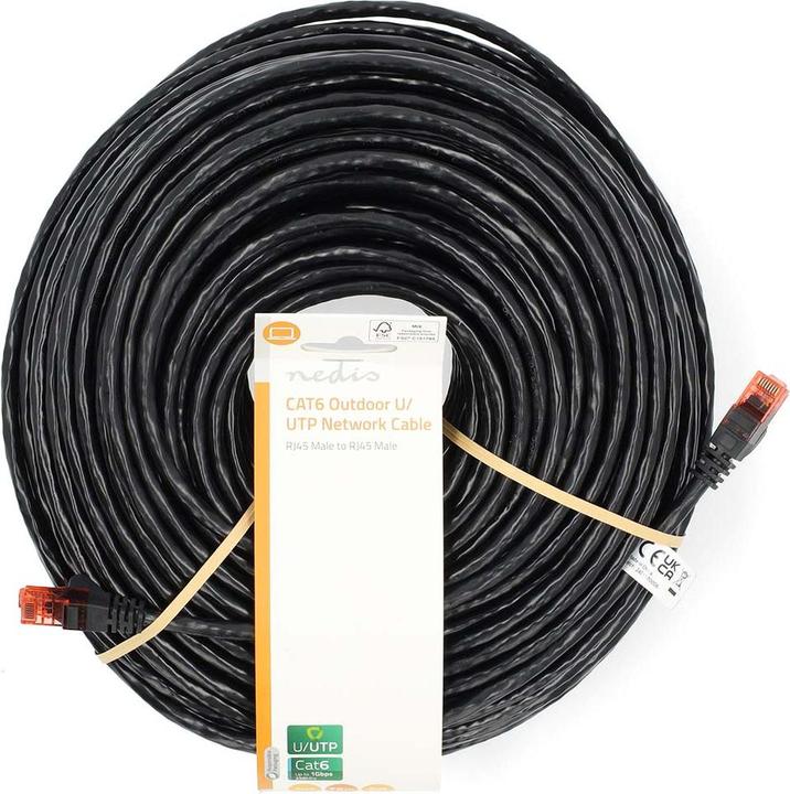 Immagine prodotto Nedis Cavo di rete CAT6 | RJ45 maschio | RJ45 maschio | U/UTP | 75,0 m | esterno | rotondo | PE (U/UTP, CAT6, 75 m)
