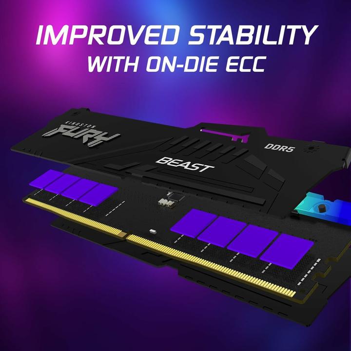 Image du produit Kingston FURY Beast RGB (2 x 32GB, 6000 MHz, RAM DDR5, DIMM)