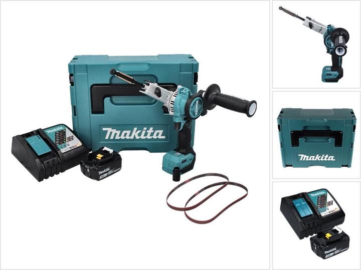 1x Makita DBS 180 lime à bande sans fil 18 V 9 x 533 mm Brushless + 1x batterie 3,0 Ah + chargeur + Makpac