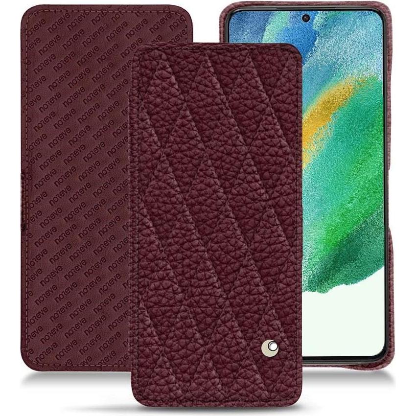 Noreve Lederschutzhülle Samsung Galaxy S21 FE (Samsung Galaxy S21 FE), Smartphone Hülle, Violett