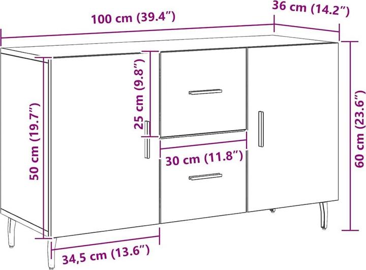 Produktbild VidaXL Buffet (100 x 36 x 60 cm)