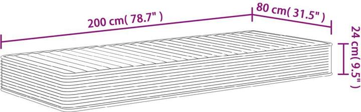 Produktbild vidaXL Schaumstoffmatratze (Schaumstoffkern, 80 x 200 cm)