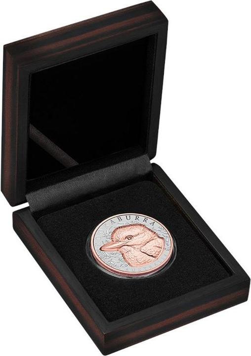Actual product image Philoro Silber Kookaburra 1 oz Roségold-Veredelung - Super Incused 2025 (999, 2025)