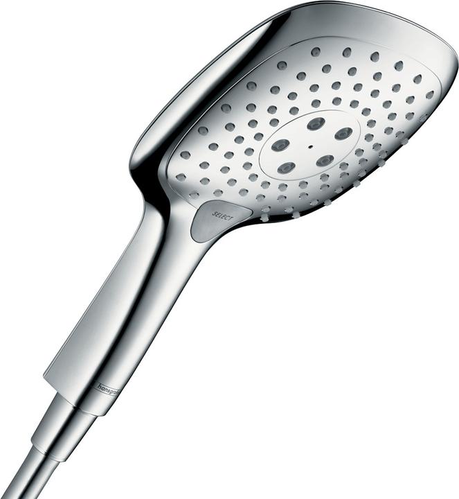 Actual product image hansgrohe HG Handbr RAINDANCE SELECT E 150 3jet DN 15, EcoSmart version chrome (3 Beam types, 9 l/min)