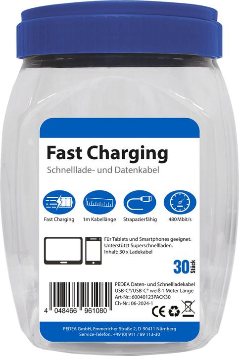 Produktbild Pedea Daten- und Schnellladekabel USB (1 m, USB 3.2 Gen 1)