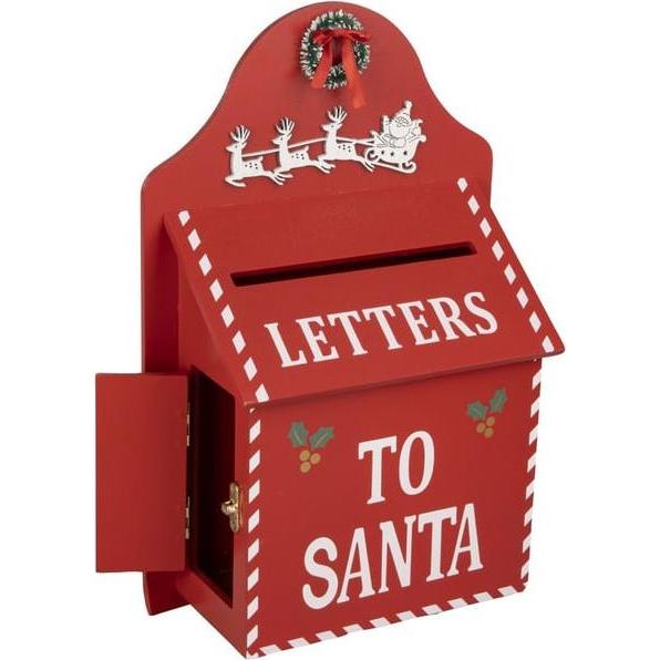 Thumbnail - MICA Living, Weihnachtsdeko, Dekobriefkasten Weihnachtsmann - Letters to Santa - ca. 20,5 x 10 x 32 cm
