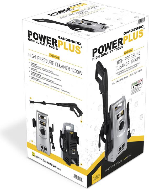 Produktbild Powerplus Hochdruckreiniger 1200W (Netzbetrieb)
