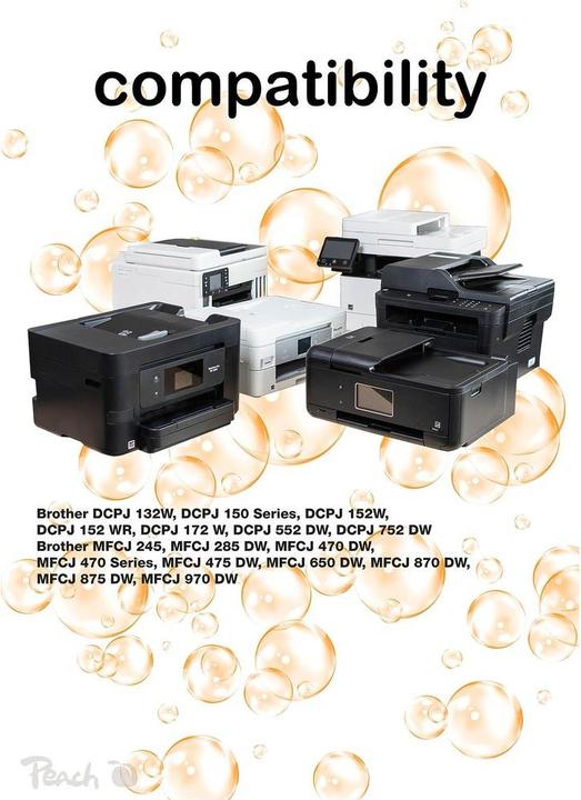 Produktbild Peach Tinte Brother LC-121 MultiPack (C, M, Y)