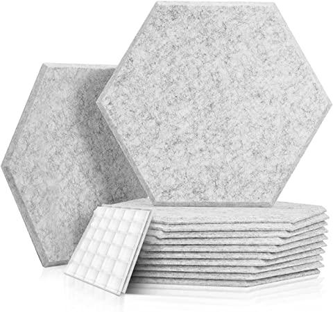 Image du produit Kuchoow Panneaux acoustiques Hexagon avec autocollant (12 pcs)