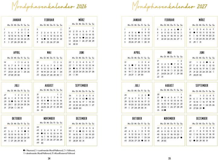 Nutritional values and ingredients Mein Mondphasen-Journal (German, 2023)
