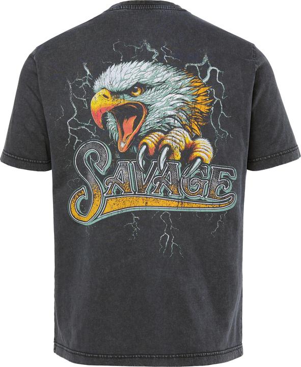 Actual product image JP1880 T-shirt, short sleeve, back print, vintage look, up to 8 XL (5XL)