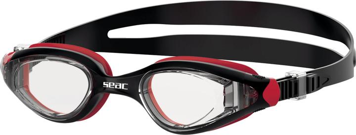 Produktbild Seac Schwimmbrille Ritmo schwarz schwarz/rot, beschlagfrei, 100% UV-Schutz, Silikon (One Size)