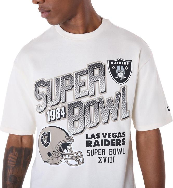 Actual product image New Era NFL Shirt - HELMET Las Vegas Raiders offwhite - XL (XL)