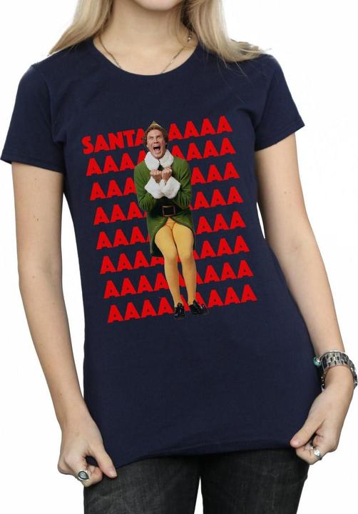Immagine prodotto Elf Buddy Santa Scream Maglietta Donna (L)