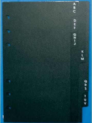 Produktbild BSB-Obpacher Register Timer ca. A6 Alphabet