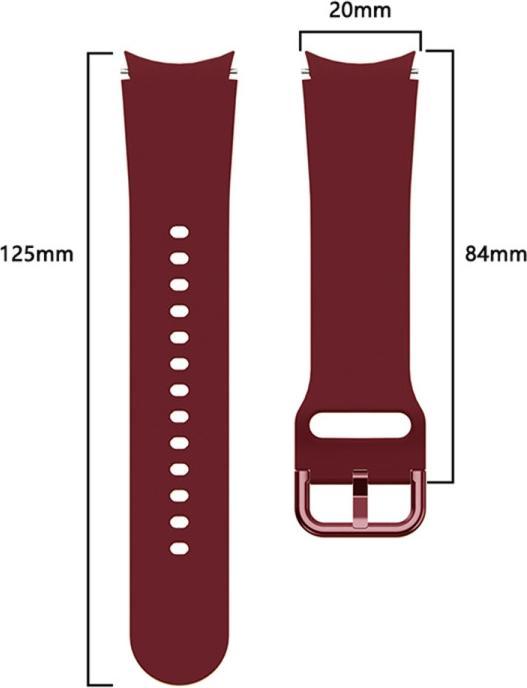 Actual product image Cover-Discount Galaxy Watch 4 46mm - Sport bracelet wine red (46 mm, Silicone)