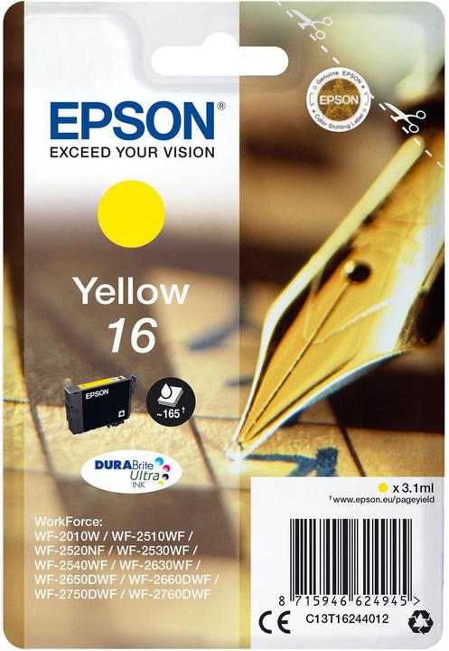 Produktbild Epson Ink Cartr Durabrite Yel 16 (Y)