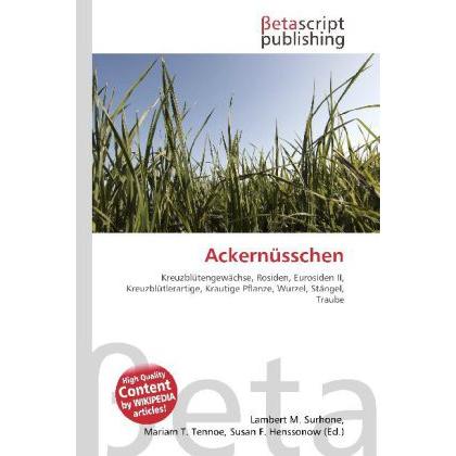 Thumbnail - Ackernüsschen, Fachbücher von Lambert M. Surhone, Miriam T. Timpledon, Susan F. Marseken