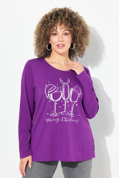 Produktbild Ulla Popken Weihnachtsshirt, Classic, Rundhals, Langarm (42, 44)