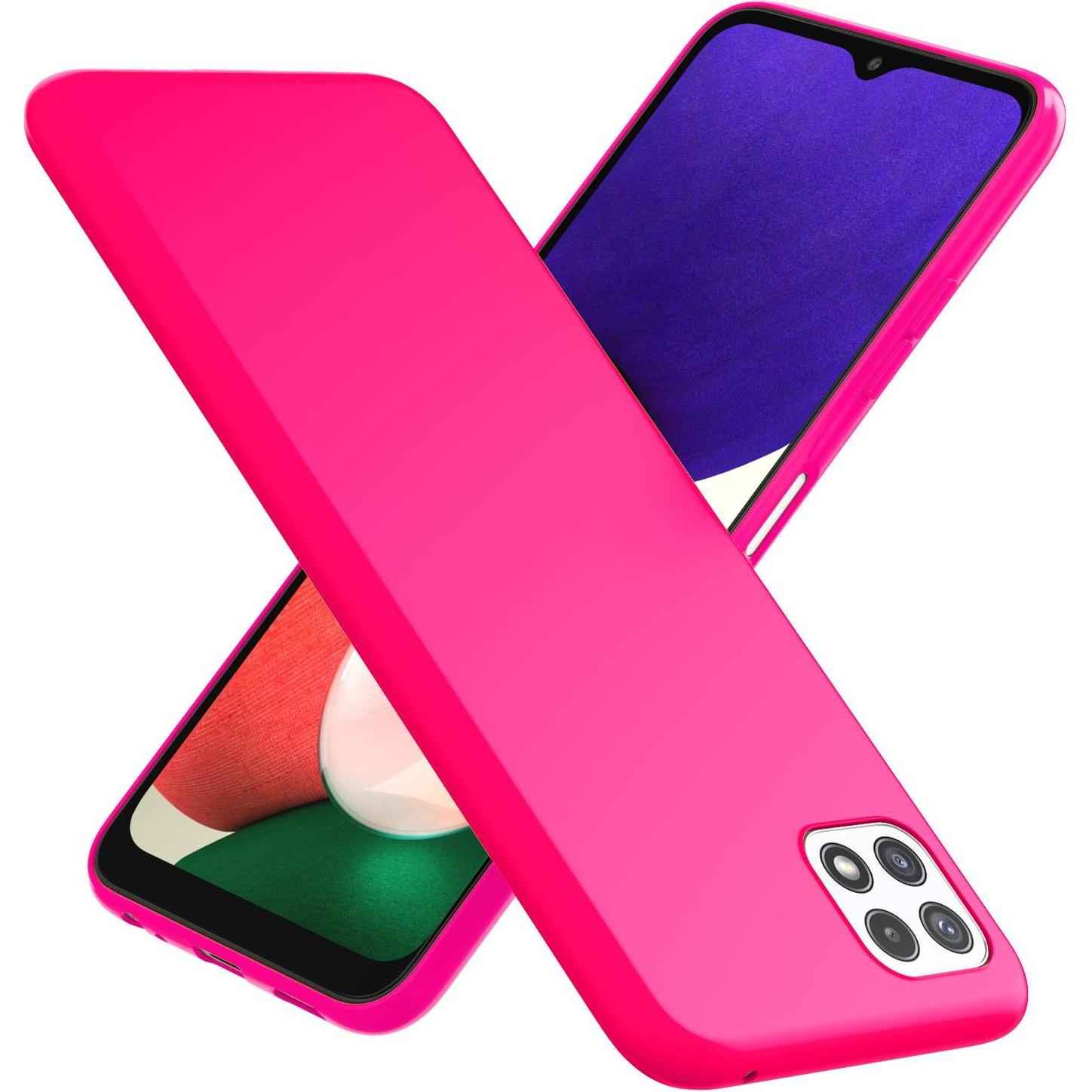 Nalia Neon Silikon Handyhülle (Samsung Galaxy A22 5G), Smartphone Hülle, Pink