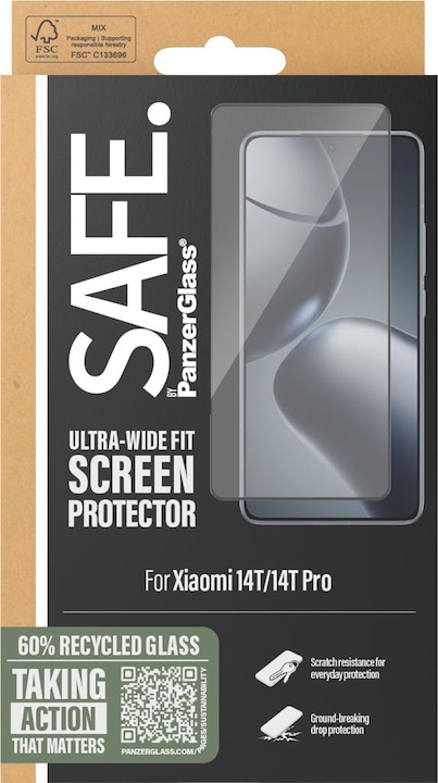 Actual product image PanzerGlass SAFE. (1 Piece, Xiaomi 14T)
