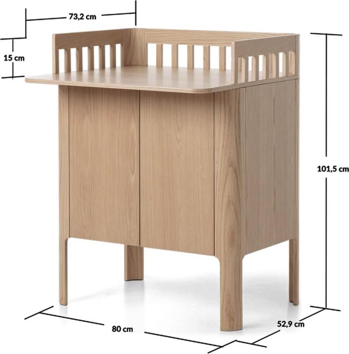 Actual product image Flexa Nova changing unit, changing table Oak
