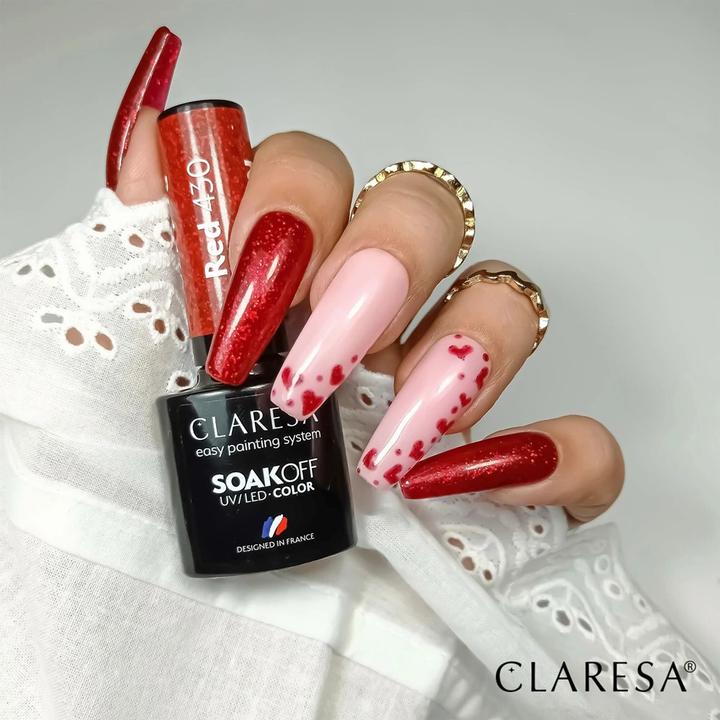 Actual product image Claresa 430 RED UV Nail Polish 5ml (430 RED, UV gel varnish)