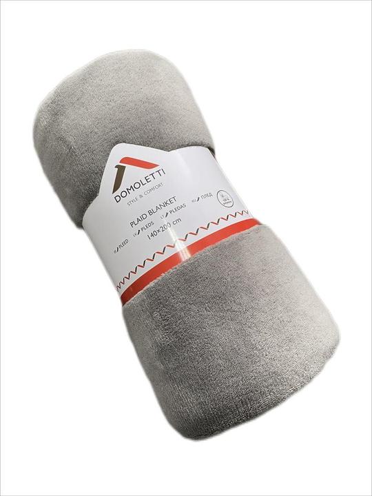 Domoletti PLAID BLANKET 140X200 CM COLAR GREY (200 x 140 cm)