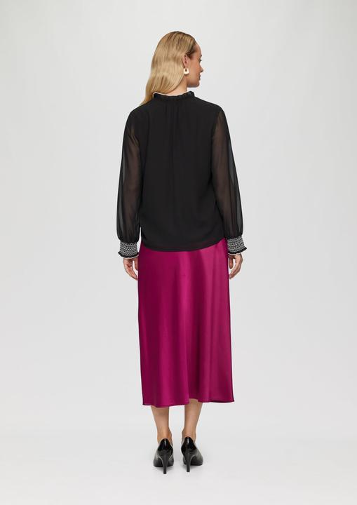 Produktbild S.Oliver Bluse Elegante Chiffonbluse mit Kontrast-Details (36)