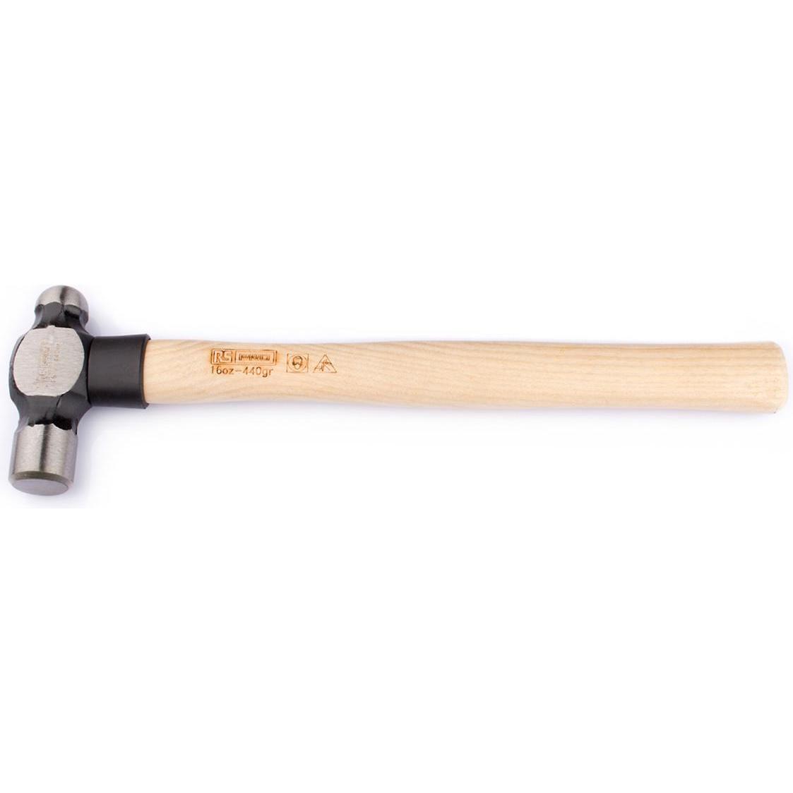 Rs Pro, Hammer, 528g Stahl Kugelhammer mit Holz-Stiel (528 g)
