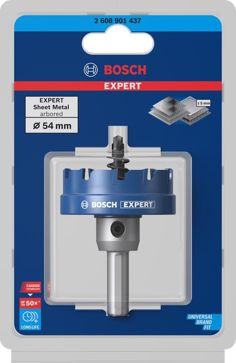 Productafbeelding Bosch Professional Zubehör Blau Zubehör 2608901437 Präzision für Bleche Hartmetall 54 mm (54 mm)