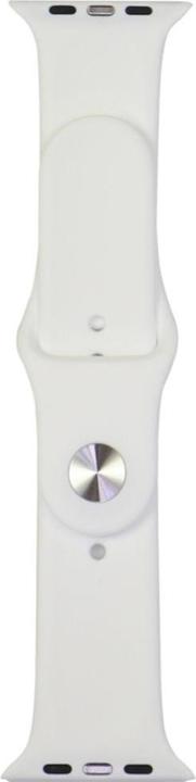 Produktbild Tech-Protect Sport Red Logo Silicone Watch Strap for Apple Watch 44 / 45 / 46 / 49 mm - white (Silicon)