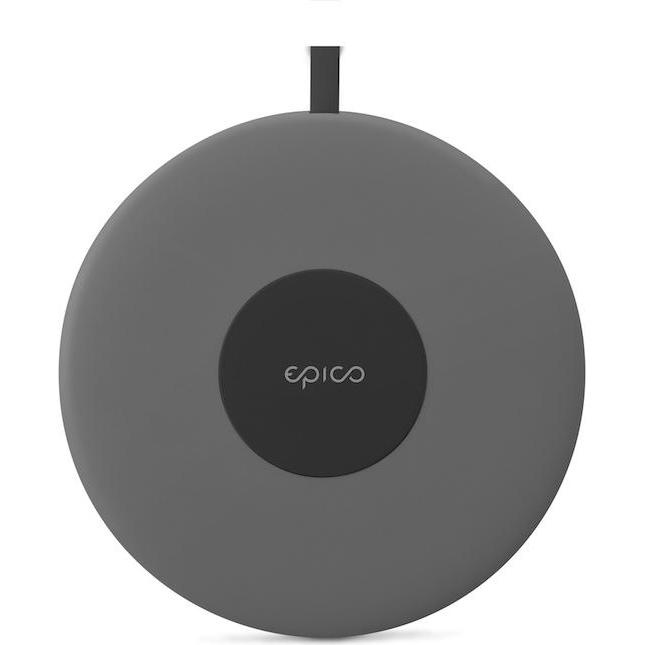 Thumbnail - Epico Slim Wireless Pad 10W/7,5W/5W (10 W), Wireless Charger, Schwarz, Grau