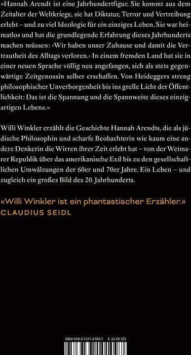 Actual product image Hannah Arendt (German, Willi Winkler, 2025)