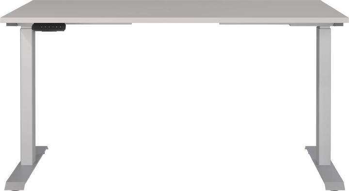 Produktbild Germania JET höhenverstellbarer Schreibtisch kaschmir rechteckig, T-Fuss-Gestell silber 140,0 x 80,0 (140 x 72 cm)